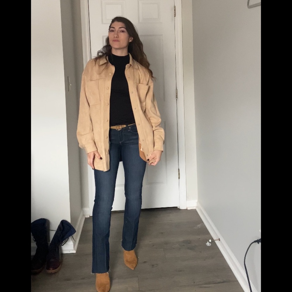 Beige Shacket / Chore Coat - Picture 8 of 9